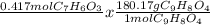 \frac{0.417 mol C_{7}H_{6}O_{3}}{} x \frac{180.17 g C_{9}H_{8}O_{4}}{1 mol C_{9}H_{8}O_{4}}