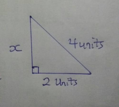 Question 2 Multiple Choice Worth 5 points)

(03.01 LC)
The leg of a right triangle is 2 units and th