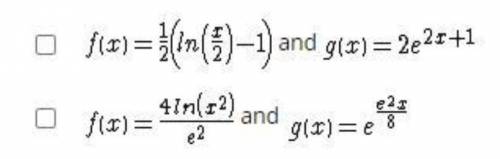 Which of these pairs of functions are inverse functions?