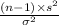 \frac{(n-1)\times s^{2} }{\sigma^{2} }