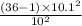 \frac{(36-1)\times 10.1^{2} }{10^{2} }