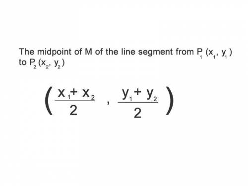 Find the midpoint of the segment with the given endpoints. (-7,2)and(-1,1)
The midpoint is _