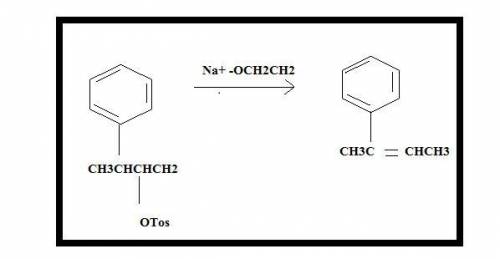 The tosylate of (2S,3S)-3-phenylbutan-2-ol undergoes an E2 elimination on treatment with sodium etho