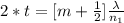 2 *  t  = [ m  + \frac{1}{2}] \frac{\lambda}{n_1 }