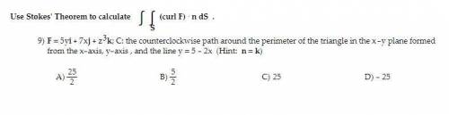 Use Stokes' Theorem to calculate . F = 5yi + 7xj + z3k; C: the counterclockwise path around the peri