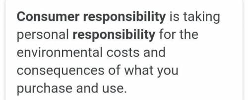 Define 'consumer responsibilities'.