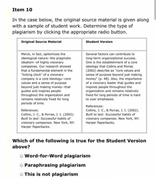 In the case below, the original source material is given along with a sample of student work. Determ