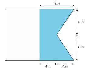 A maritime flag is shown. What is the area of the shaded part of the flag? Explain

or show your rea