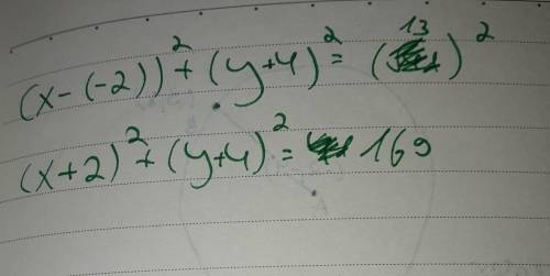 CAN SOMEBODY HELP ME WITH THIS EQUATION FOR A CIRCLE PROBLEM