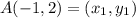 A(-1, 2) = (x_1, y_1)