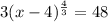 3(x-4)^\frac{4}{3}=48