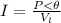 I  =  \frac{P< \theta}{V_l}