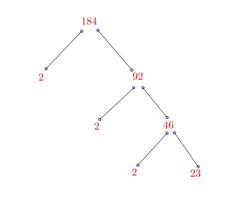 What is the factor tree for 184