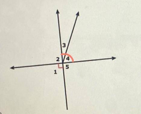 Name a pair of complementary angles (there may be more than one pair).

<1 and <5
<1 and 2
