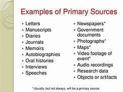 Which is an example of a primary source?