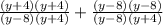 \frac{(y+4)(y+4)}{(y-8)(y+4)} +\frac{(y-8)(y-8)}{(y-8)(y+4)}