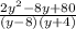 \frac{2y^2-8y+80}{(y-8)(y+4)}