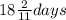 18\frac{2}{11} days