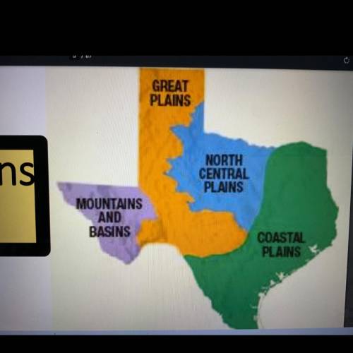Which region of Texas is highlighted above?

Coastal Plains
Great Plains
Mountains and Basins
north