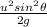 \frac{u^2sin^2\theta}{2g}