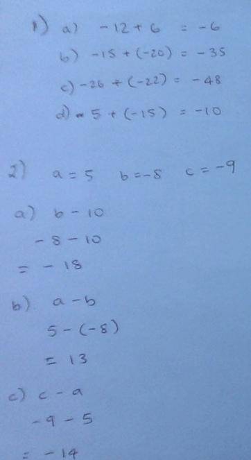 Please help ! Easy 7th grade work on integers ! I’ll give brainliest !