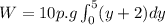 W=10 p.g  \int_{0}^{5}(y+2) dy