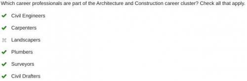 Which career professionals are part of the Architecture and Construction career cluster? Check all t