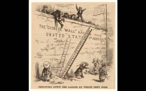 Compare and contrast the three political cartoons from 1870, 1871, and 1882 in this week's modul

(k