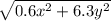 \sqrt{0.6x^{2} +6.3y^{2} }