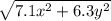\sqrt{7.1x^{2} + 6.3y^{2}  }