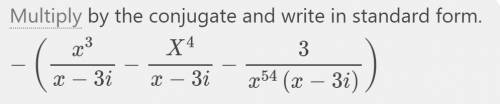 (X^4-x^3+3x^-54) divided by (x-3i)
