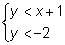 The ordered pair (3, –1) is a solution of which system?