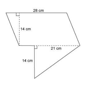 Find the area of the figure. assume the figure is made up of parallelograms and triangles