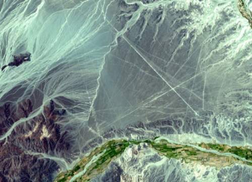 Look at this satellite image. this photograph demonstrates the construction of