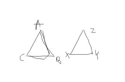 Cda=xyz name the congruent sides the multiple choices are a.cd=xy,da=zx,ac=y