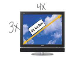 Determine the dimensions of the screen of a 42-inch tv with a 4: 3 aspect ratio. hint: