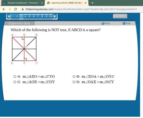 Which of the following is not true if abcd is a square?