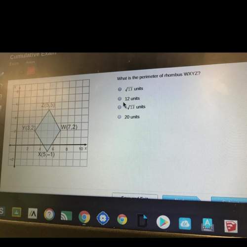 What is the perimeter of rhombus wxyz?