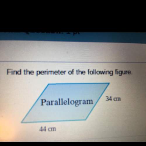 Find the perimeter of the following figure. parallelogram