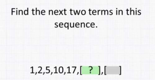 What are the next two terms in the sequence?