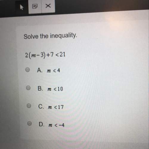 Solve the inequality 2(m-3)+7&lt; 21