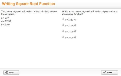 Which is the power regression function expressed as a square root function?