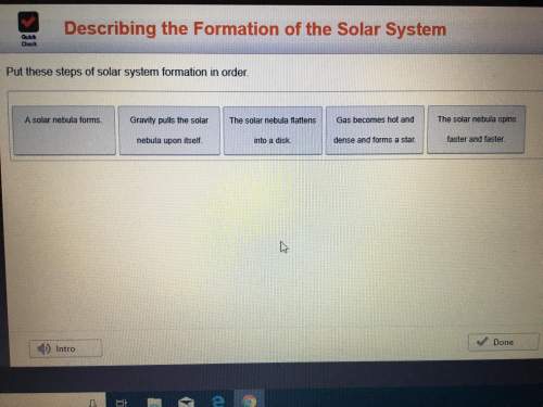 Put these steps of solar system in order.