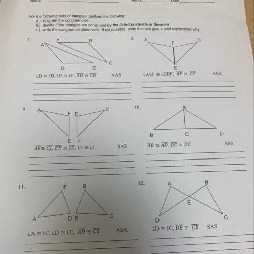 Proving triangles congruent using sss, sas, aas and asa