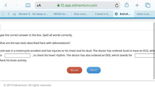 What are the two tests described here with abbreviations? scott was in a motorcycle accident and ha