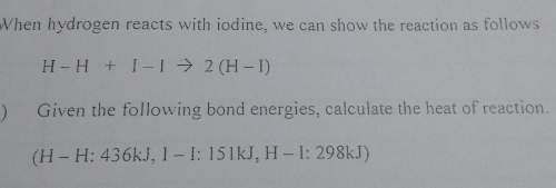 When hydrogen reacts with iodine, we can show the reaction as followsh-h + 1-1&gt; 2(h-1
