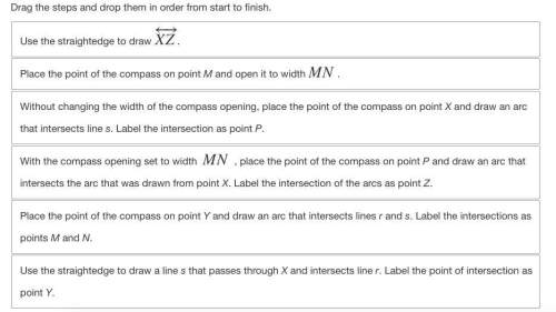 Need plz what are the steps for using a compass and straightedge to construct a line th