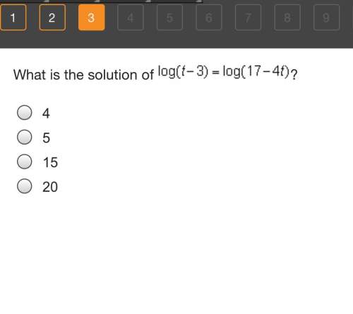 Will give 15 points plus  what is the solution of log? log(t-3) = log(17-4t)?