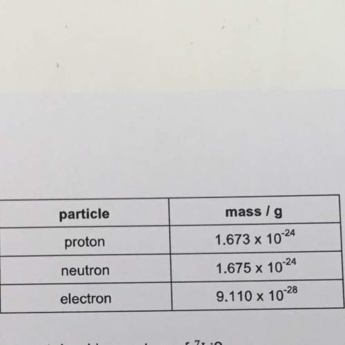 Using the information in the table in question 3, find the mass of a neutron and an electron relativ