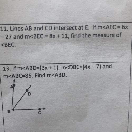 11. lines ab and cd intersect at e. if m